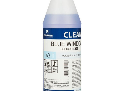 Моющее средство для стекол Pro-Brite Blue Window Concentrate (163-1) 1 л (концентрат)